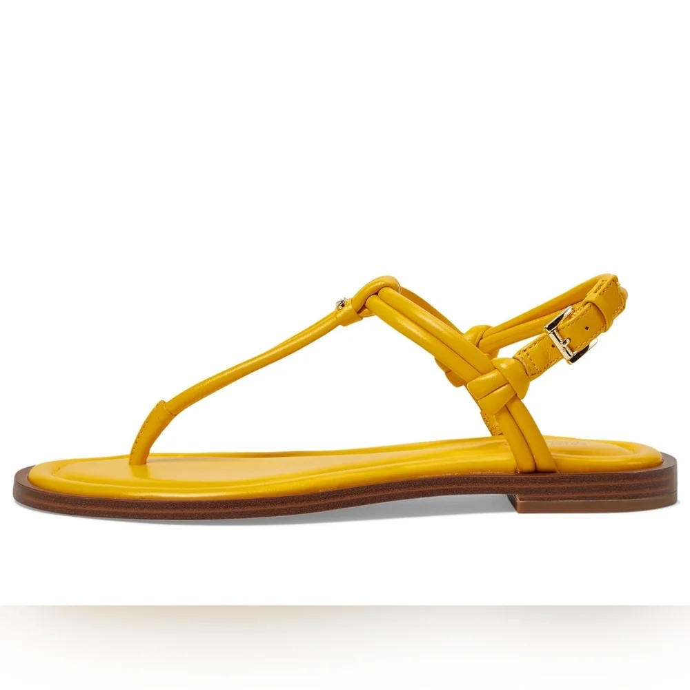Michael Kors Women's Yellow Astra Thong Sling Multi-Strap Sandals Size 6
